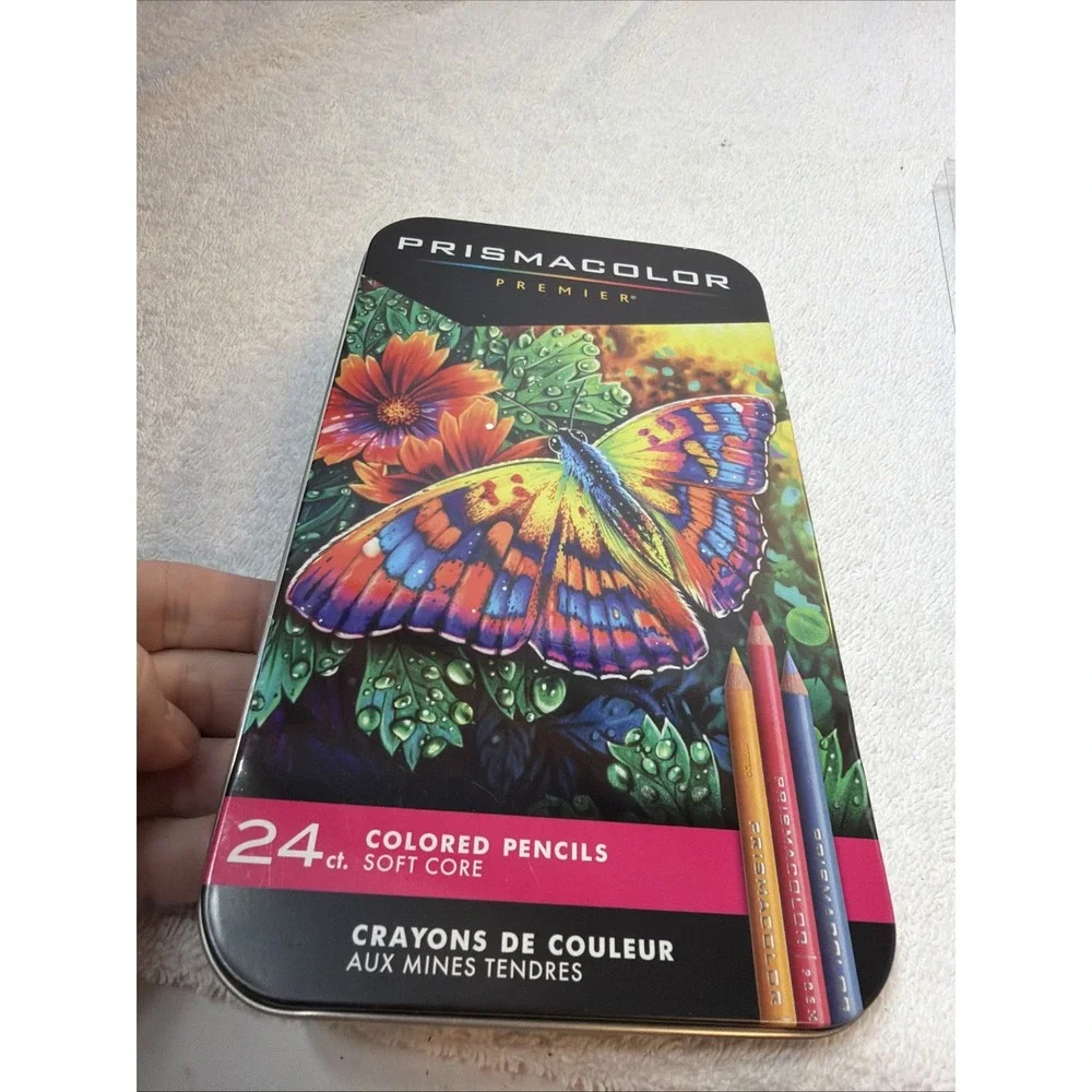 Prismacolor Premier Colored Pencils 24 Count Soft Core/ Metal Box